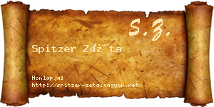 Spitzer Zéta névjegykártya